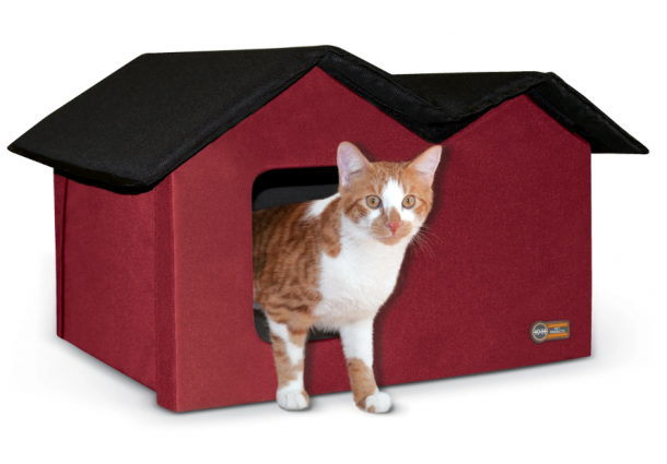 HEATED OUTDOOR KITTY EXHOUSE RED