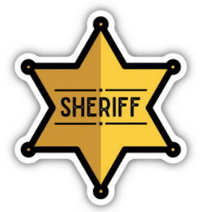 SHERIFF BADGE STICKER