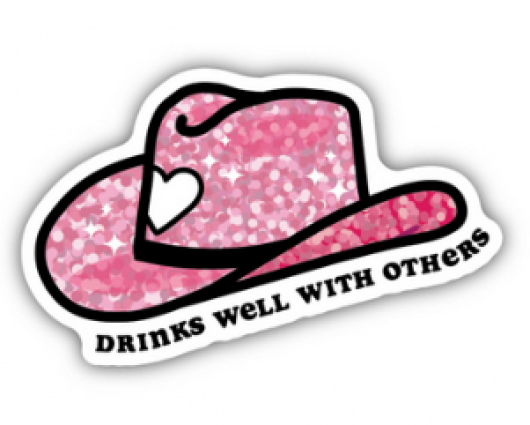 DRINKS WELL WITH OTHERS STICKER