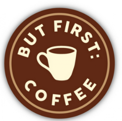 BUT FIRST COFFEE MUG STICKER