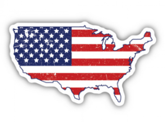 USA AMERICAN FLAG STICKER