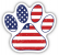 AMERICAN FLAG PAW PRINT STICKER