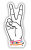 PEACE HAND WITH BEADS STICKER