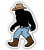 SASQUATCH COWBOY STICKER