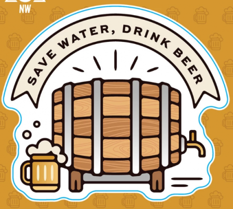 SAVE WATER DRINK BEER STICKER