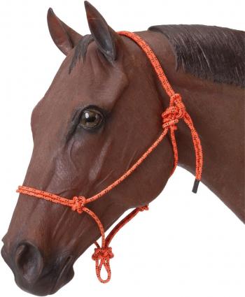 TOUGH 1 POLY ROPE HALTER ORANGE