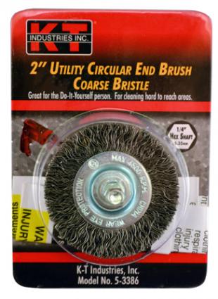 CIRCULAR END BRUSH 2"COARSE HEX