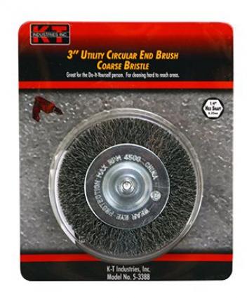 CIRCULAR END BRUSH 3"COARSE HEX