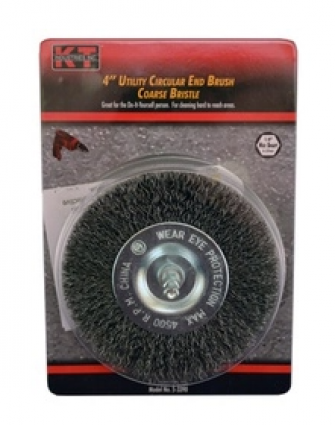 CIRCULAR END BRUSH 4"COARSE HEX