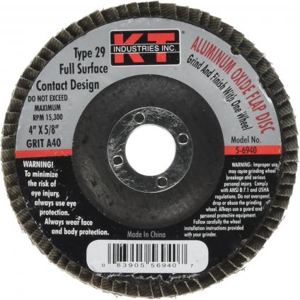 FLAP DISC T29 40G 4" X 5/8"