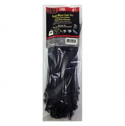 8" STD SCREW MT, BLACK, 100/PK