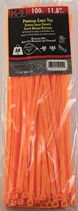 11.8" ORANGE STD DUTY, 100/PK