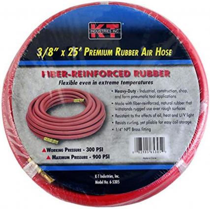 3/8" RUBBER AIR HOSE 25'