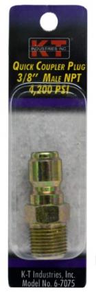 QC PLUG 3/80 M NPT 4200 PSI