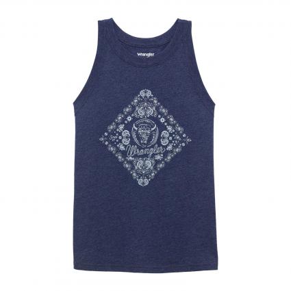 RETRO TANK BLUE PAISLEY