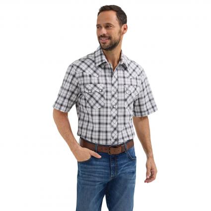 RETRO SS PLAID SHIRT BLACK WHITE