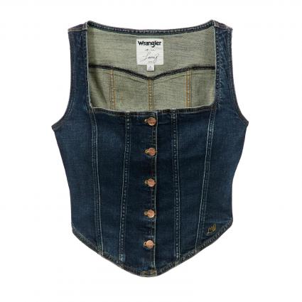 LW PONY UP BUSTIER DENIM TOP