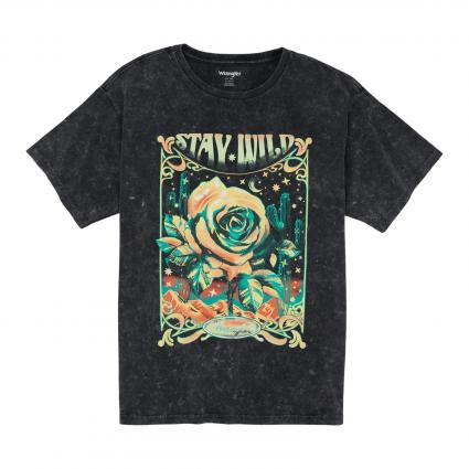 RETRO SS TEE STAY WILD ROSE