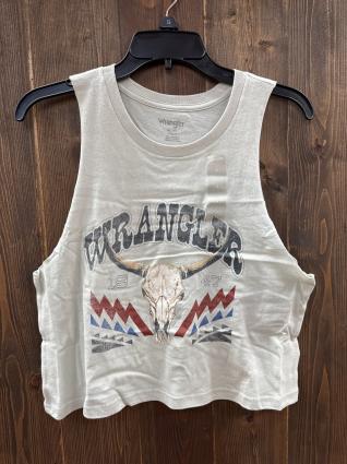 RETRO FESTIVAL CROP TANK WHITE