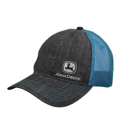 JD CHAMBRAY MESH CAP TURQUOISE