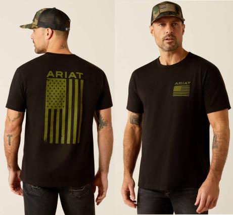 MNS ARIAT FREEDOM SS TEE BLACK