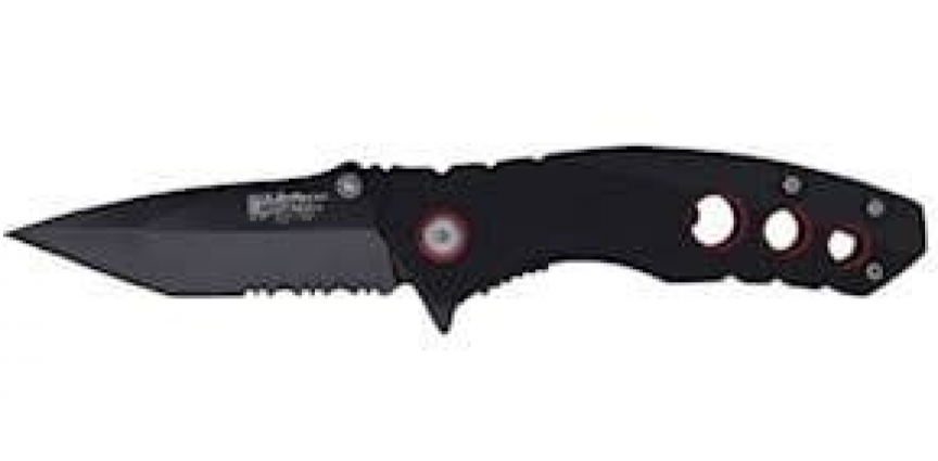 JSTN TACTICAL KNIFE BLK AND RED