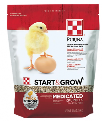 5# PURINA START GROW MEDICATED
