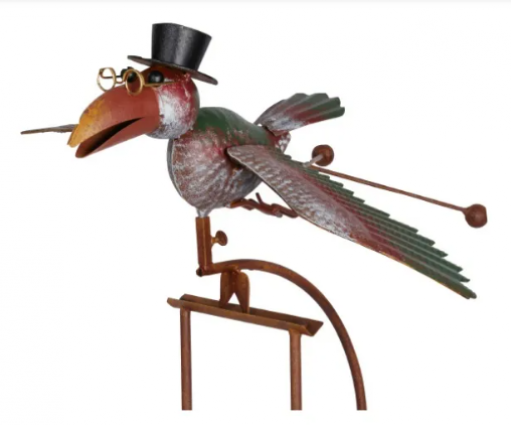 STAKE ROCKING BIRD W/TOP HAT