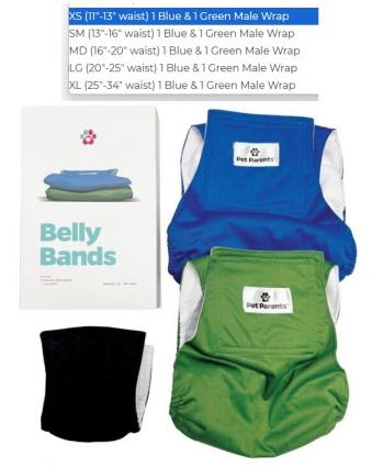 BELLY BANDS WASHABLE 2PK XLARGE
