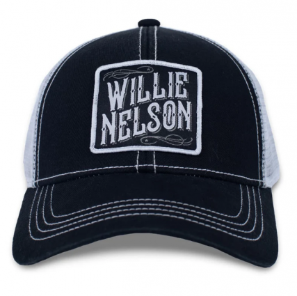 WILLIE NELSON BLACK PATCH HAT