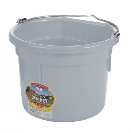8QT FLAT BACK BUCKET GRAY