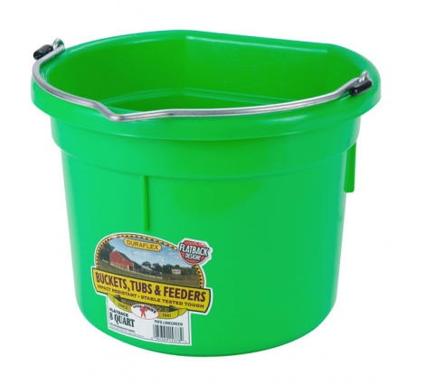 8QT FLAT BACK BUCKET LIME GREEN