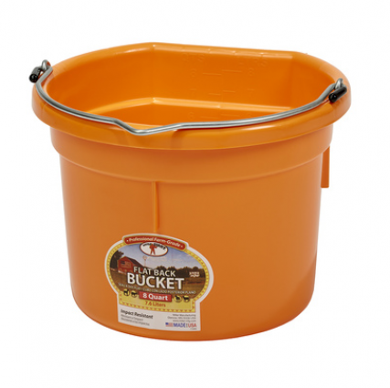 8QT FLAT BACK BUCKET ORANGE