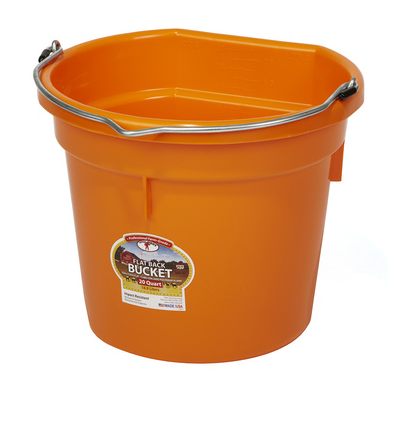 20QT FLAT BACK BUCKET ORANGE