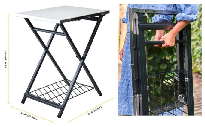 27"X35" FOLDING PIZZA OVEN TABLE