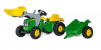 ROLLY KID JD TRACTOR W TRAILER