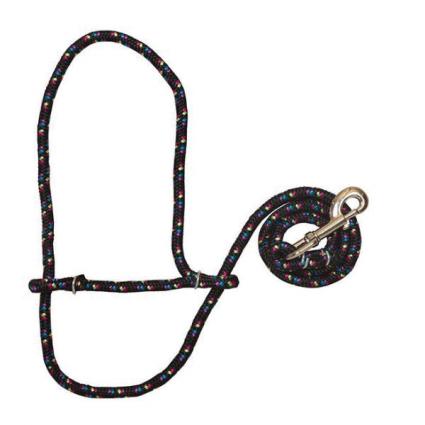 SHEEP HALTER W/SNAP BLK/PNK/LIME