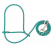 SHEEP HALTER W/SNAP TURQ/ORG/GRY