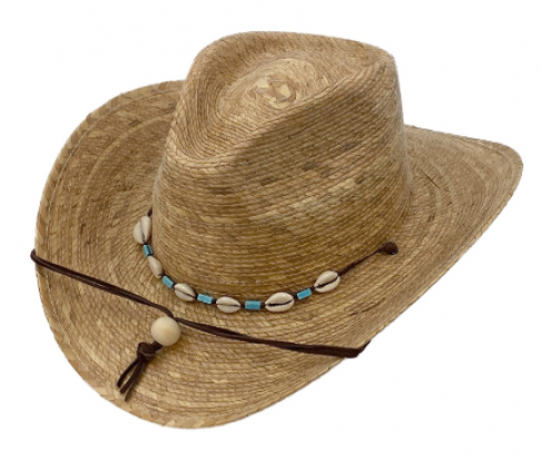 PALM LEAF WESTERN HAT SHELL BAND