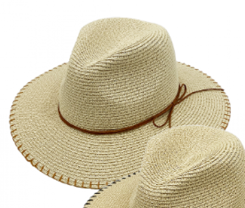 BRAIDED FEDORA WHIPSTITCH EDGE