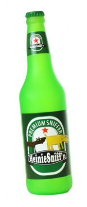 HEINIE SNIFFN BOTTLE DOG TOY