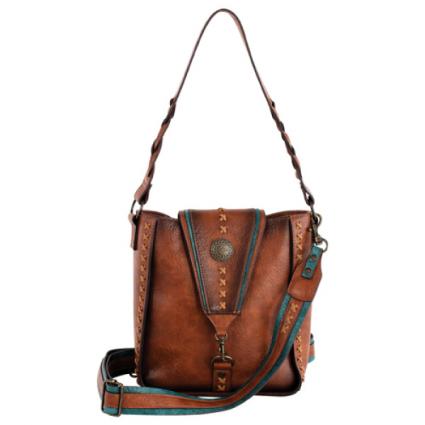 RDH CROSSBODY TAN W/CONCHO