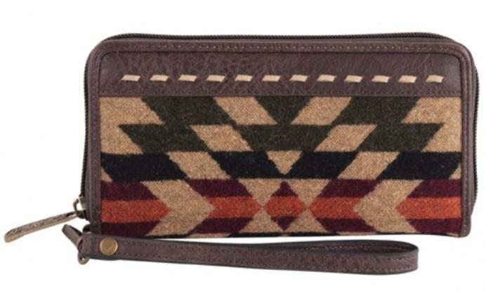 JSTN WALLET BROWN MULTI AZTEC