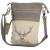 DOUBLE ZIPPER DEER CROSSBODY