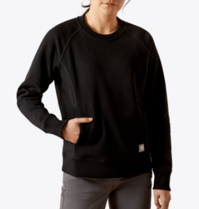 W REBAR LIGHT FLEECE SWTSHRT BLK