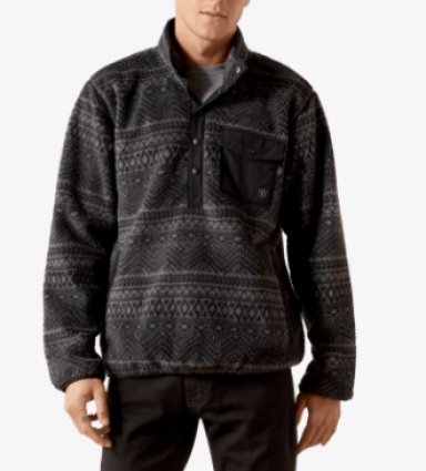 MNS POLAR BEAR MOCK SWEATER CHAR