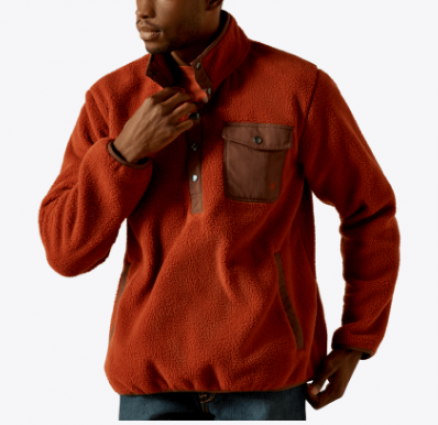 MNS POLAR BEAR MOCK SWEATER RUST