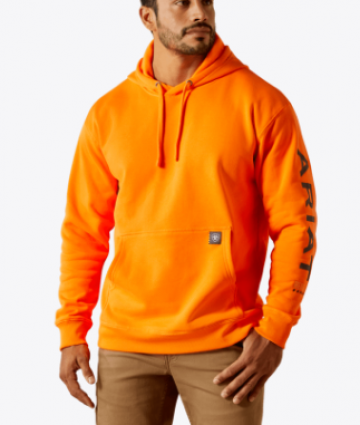 MNS REBAR GRAPHIC HOODIE GRY ORG