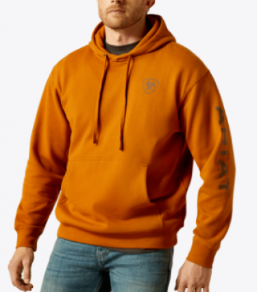 MNS ARIAT LOGO HOODIE GINGER