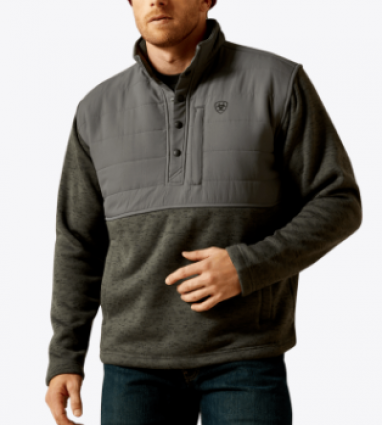 M CALDWELL SNAP SWEATER GREY